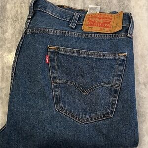 Levi's 501 button fly Men's Straight Blue Denim Jeans with Signature Back Pocket